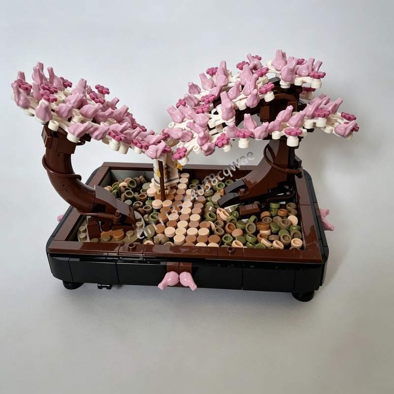 Bonsai Garden Lego - 673 Buah Blok Bangunan MOC Pohon