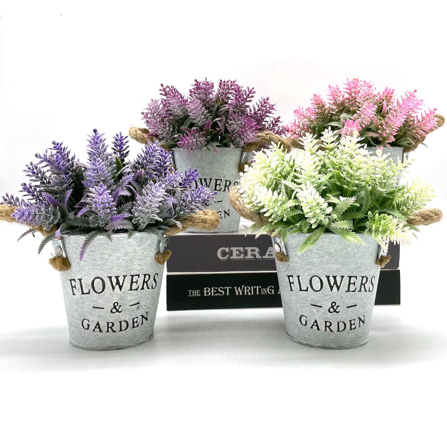 Bonsai Garden Restaurant - Bunga Buatan Simulasi Tanaman Pot Lavender