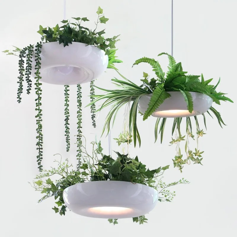 Bonsai Garden Restaurant - Lampu Gantung Bonsai Aluminium Hijau Gaya