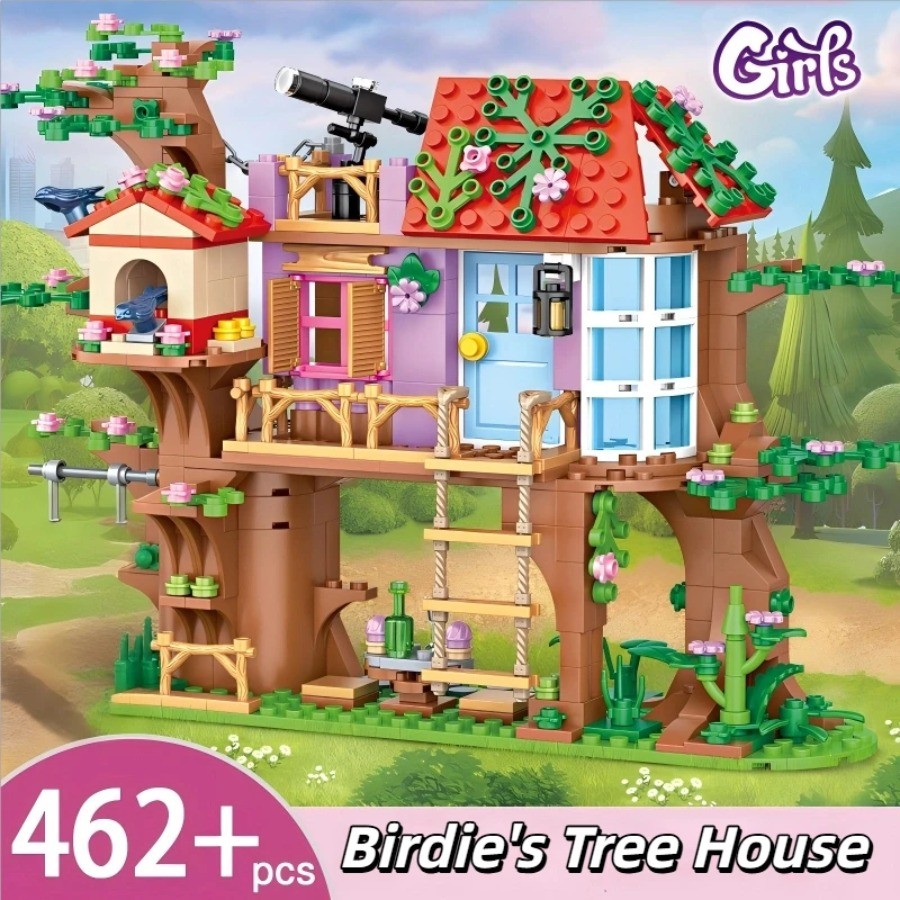 Bonsai Garden Tree - 462pcs Set Blok Bangunan Rumah Pohon