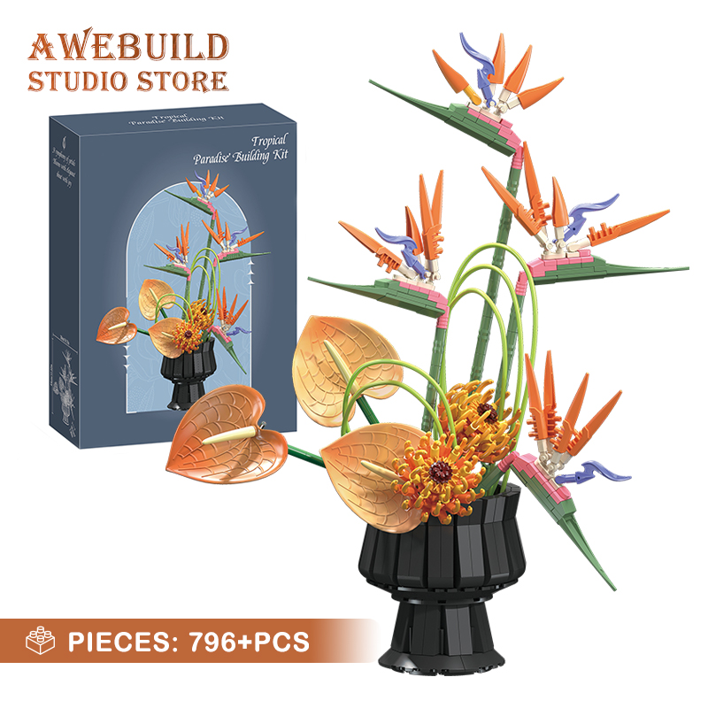 Blok Bangunan Bunga Bird of Pa - Bonsai Garden Lego ulasan dan harga