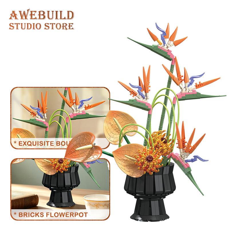Blok Bangunan Bunga Bird of Pa - Bonsai Garden Lego ulasan dan harga