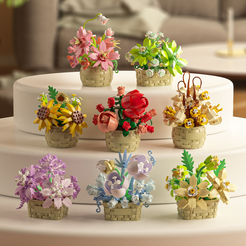 DIY MOC Pot Bunga Mawar Tanama - Bonsai Garden Lego ulasan dan harga